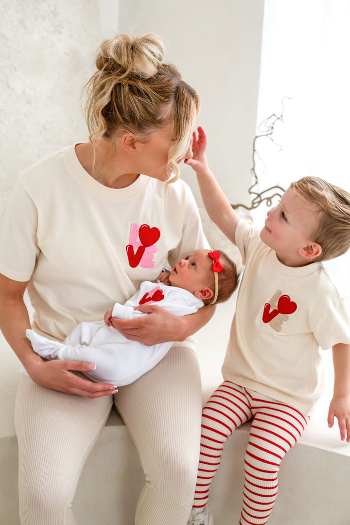 Love Popper Romper - Embroidered