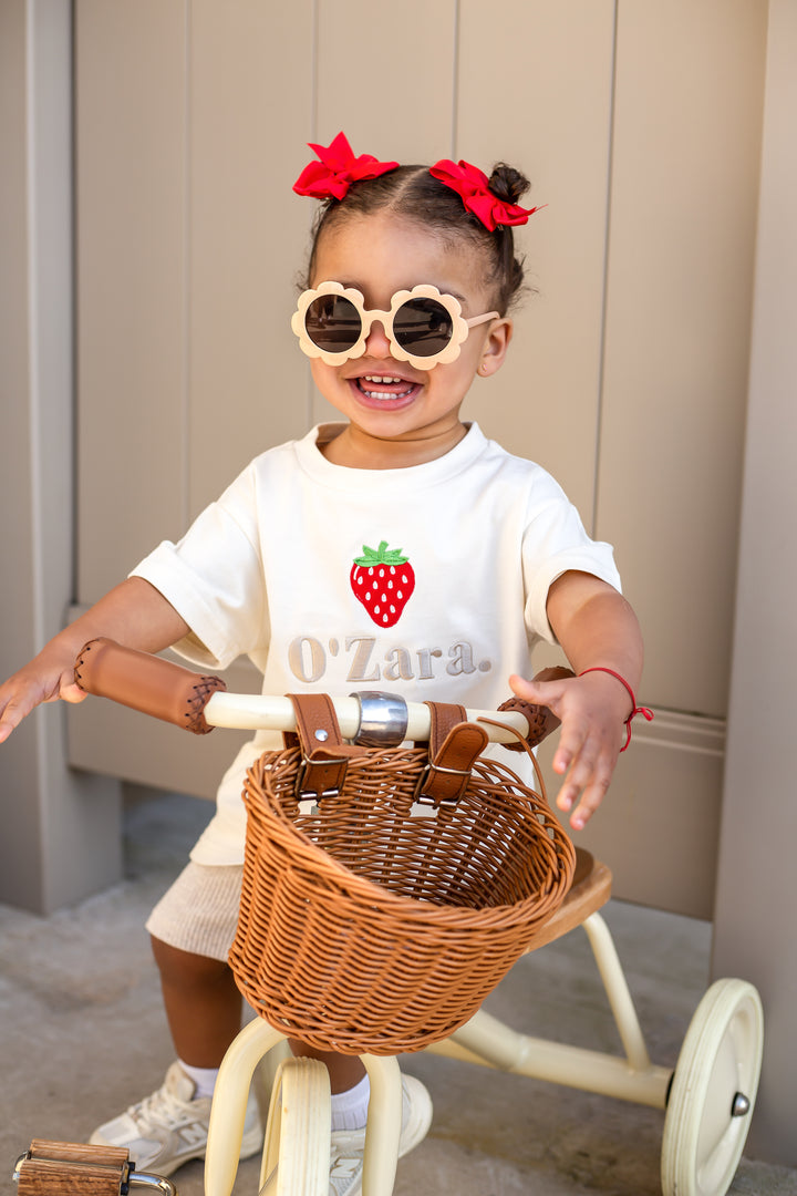 Strawberry Vanilla Name Tshirt - Embroidered