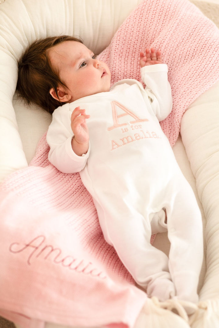 Is for name classic Rompersuit - Embroidered