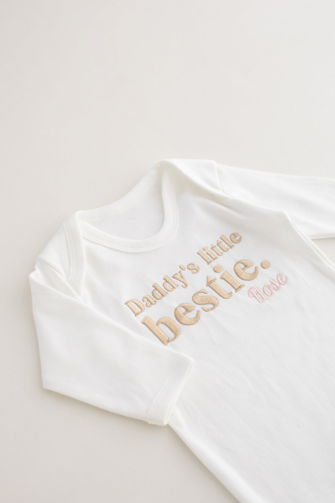 Personalised Little Bestie Romper - Embroidered