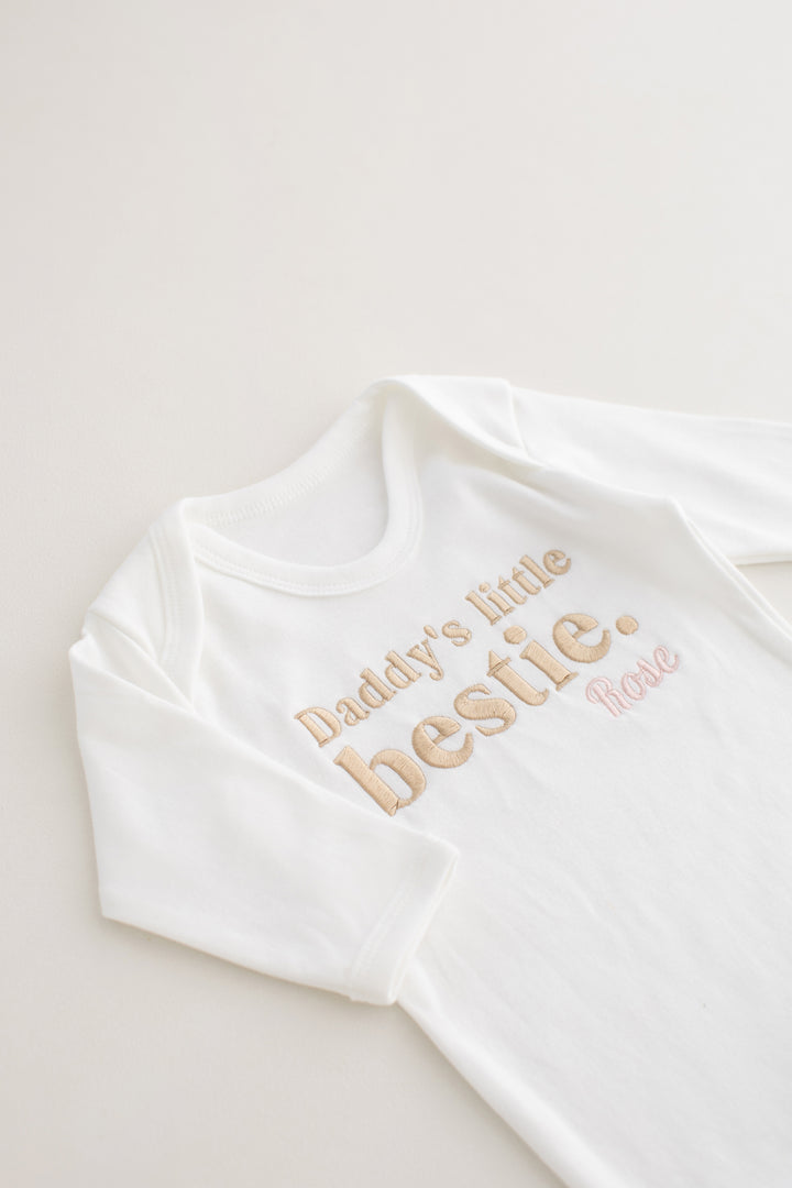 Personalised Little Bestie Romper - Embroidered