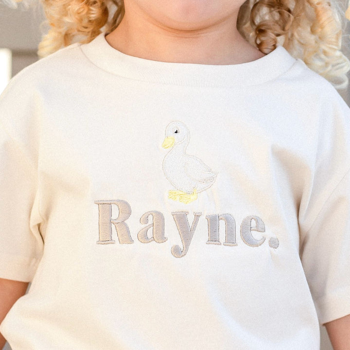 Goose Vanilla Name Tshirt - Embroidered