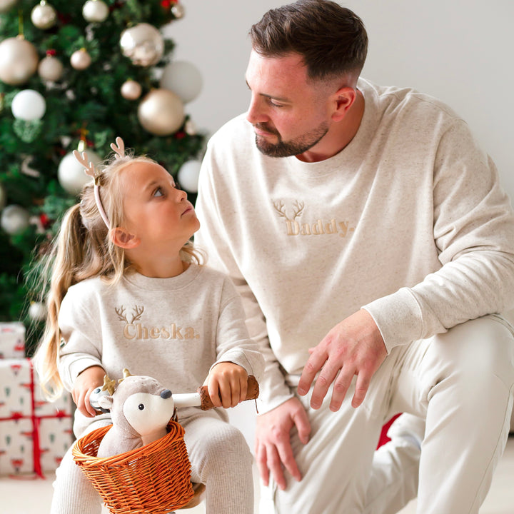 Matching Adult Limited Edition Antler Sweatshirt - Embroidered