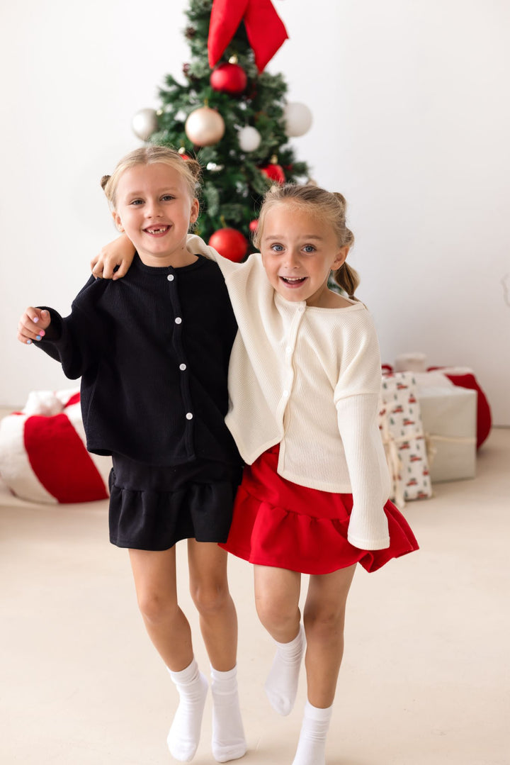 Cream Soft Cardigan - Embroidered