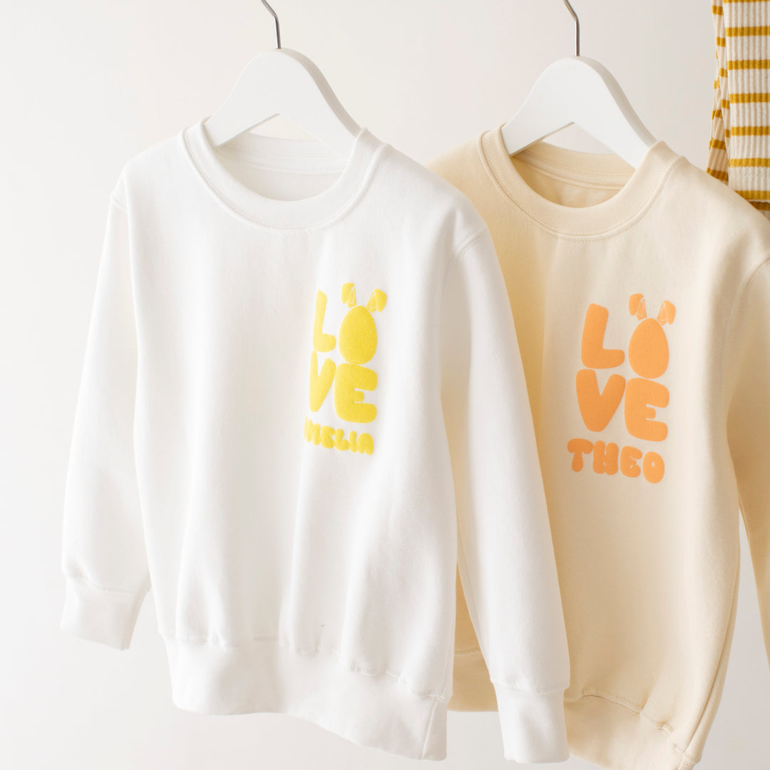 CLASSIC FIT Name Easter Sweatshirt - Bubble print