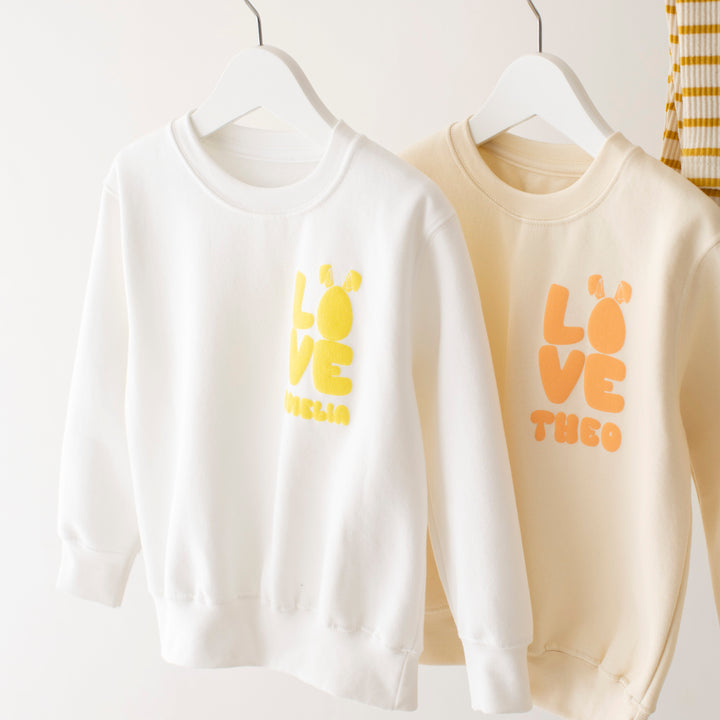 CLASSIC FIT Name Easter Sweatshirt - Bubble print