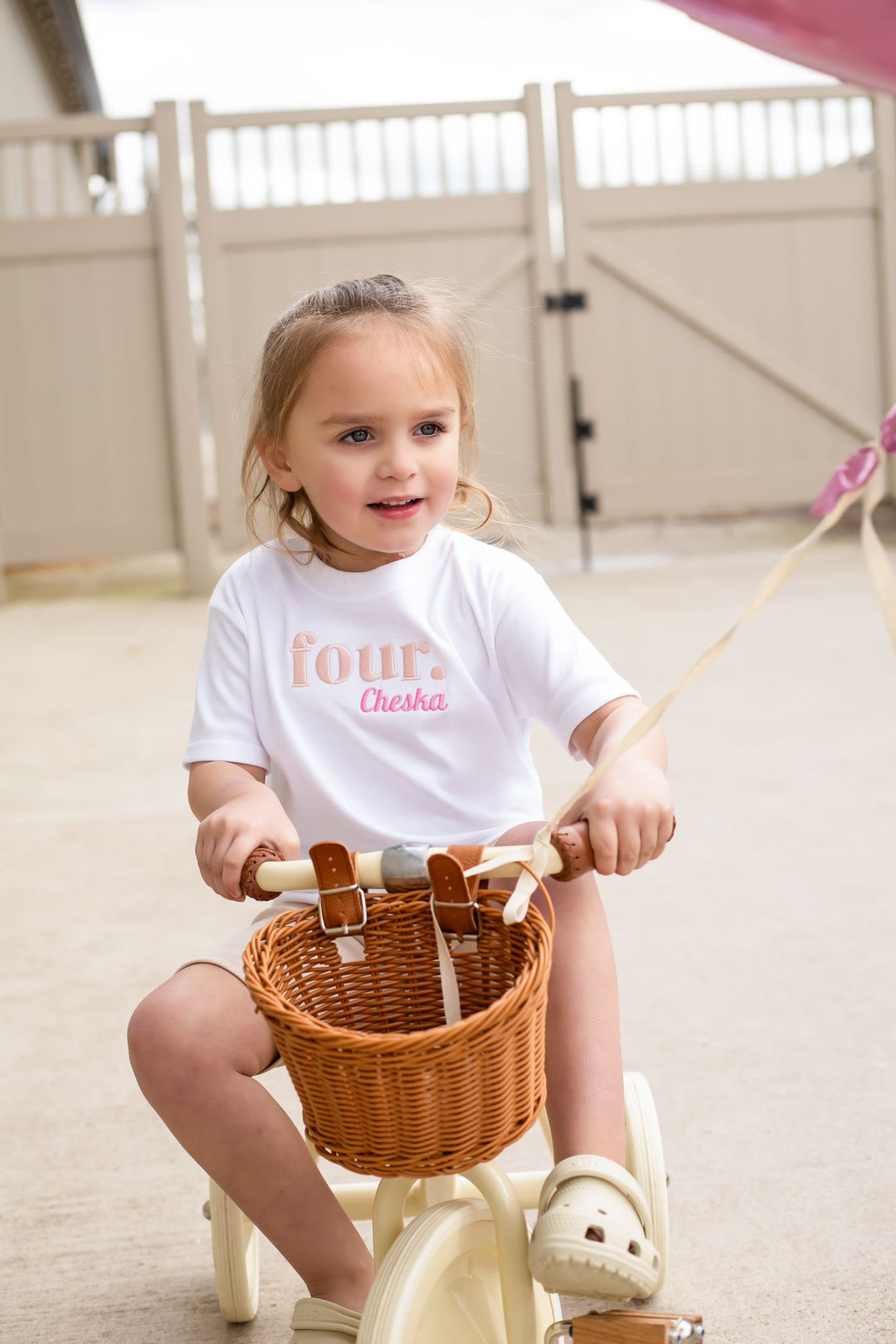 Name &  Age classic Tshirt - Embroidered