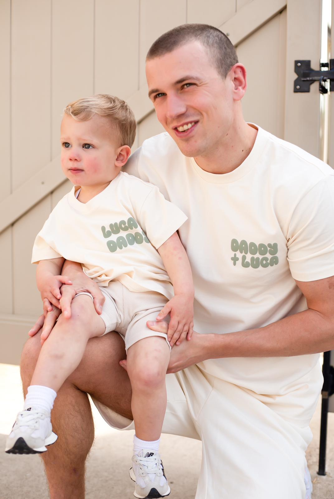 New Style Vanilla Personalise Father's Day Tshirt - Bubble Print