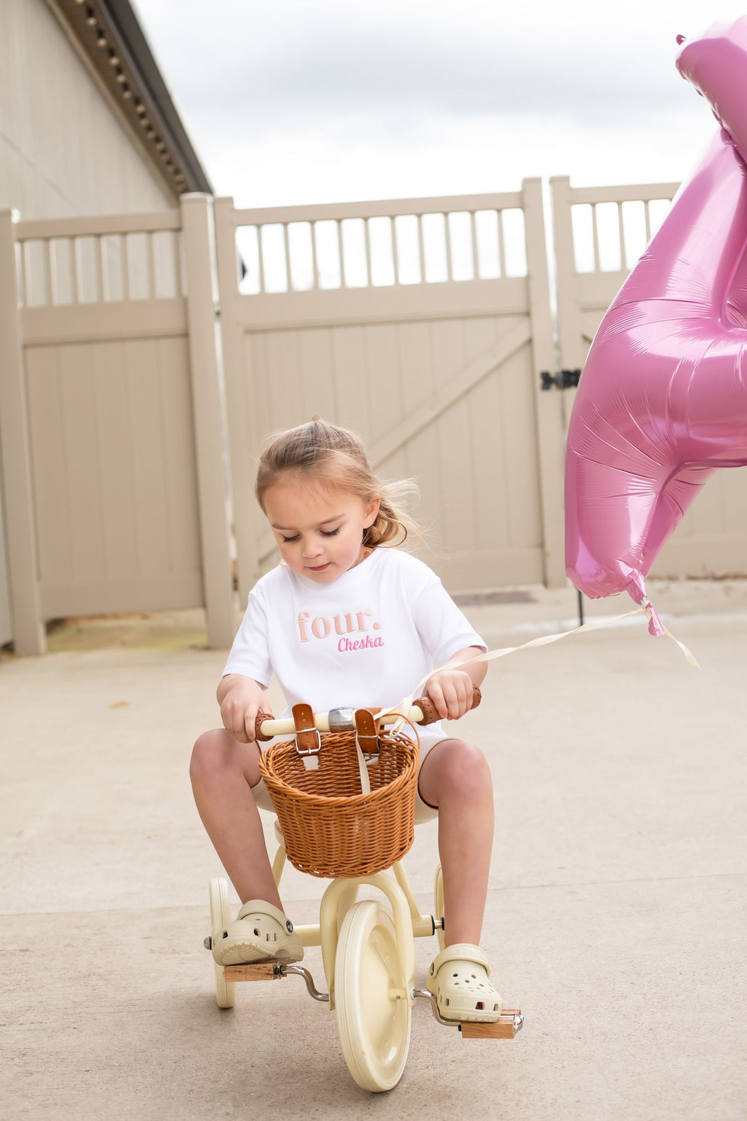 Name &  Age classic Tshirt - Embroidered