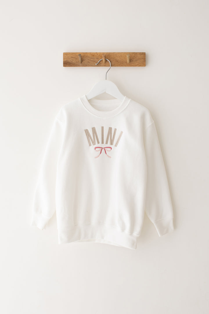 Matching Mini Bow Sweatshirt - Embroidered