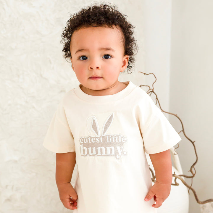 Cutest Bunny Vanilla Name Tshirt - Embroidered