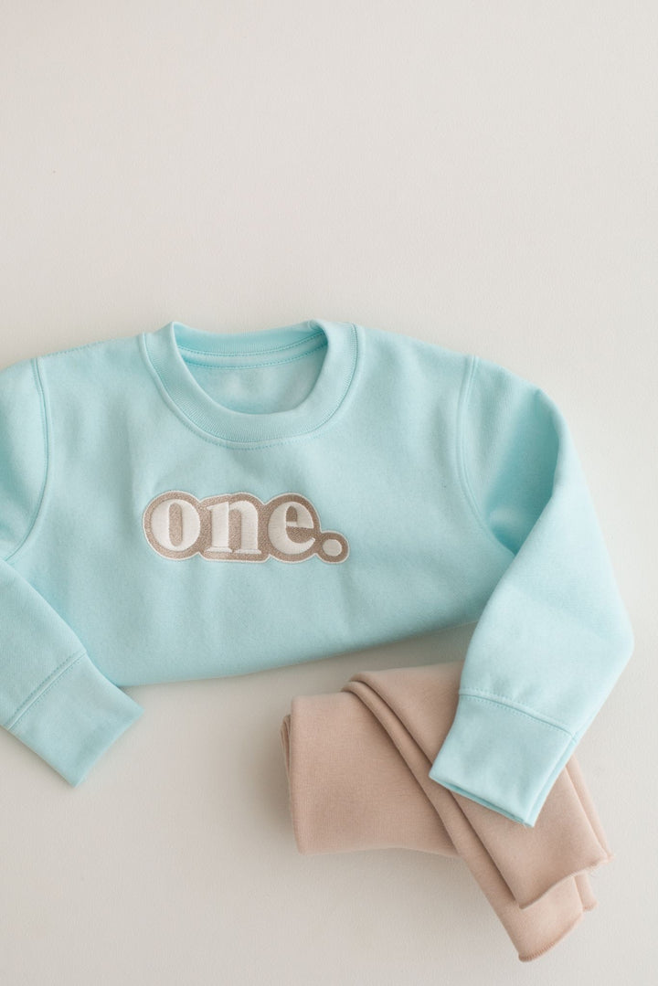 Pastel Bubble Birthday Age Sweatshirt - Embroidery
