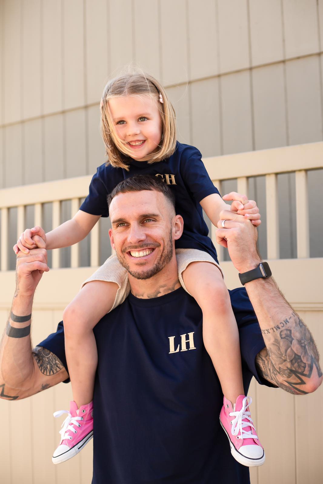 Child initial T-shirt - embroidered