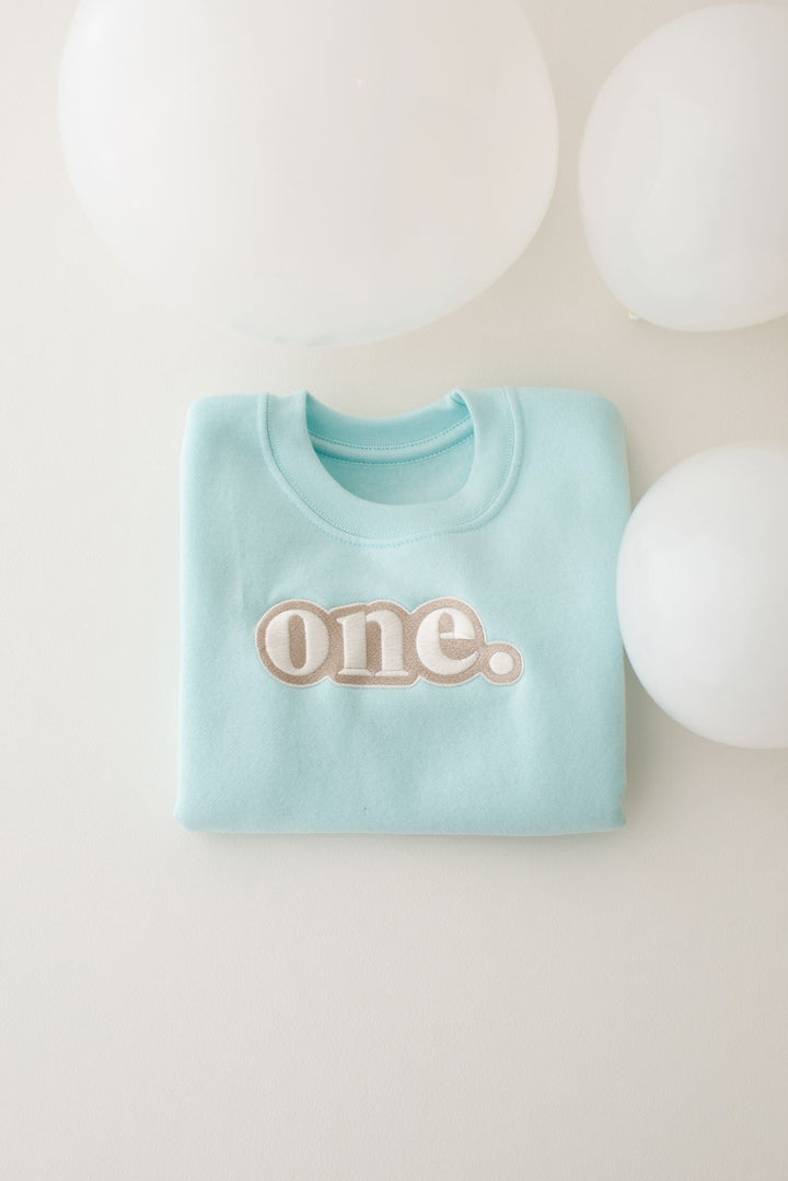 Pastel Bubble Birthday Age Sweatshirt - Embroidery