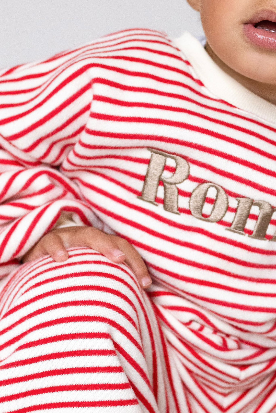 FLEECE Oversized Name Stripe Tracksuit - Embroidered