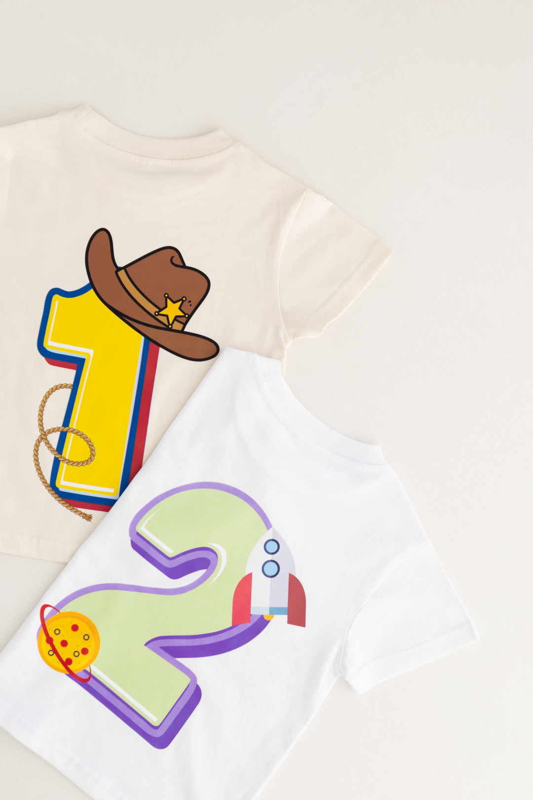 Cowboy or Space Inspired Birthday Tshirt - Print