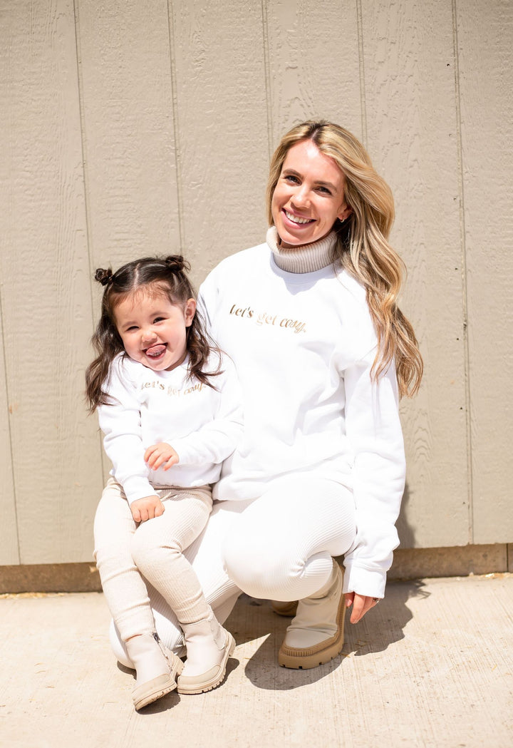 Classic Lets get cosy oversized sweatshirt - Embroidery