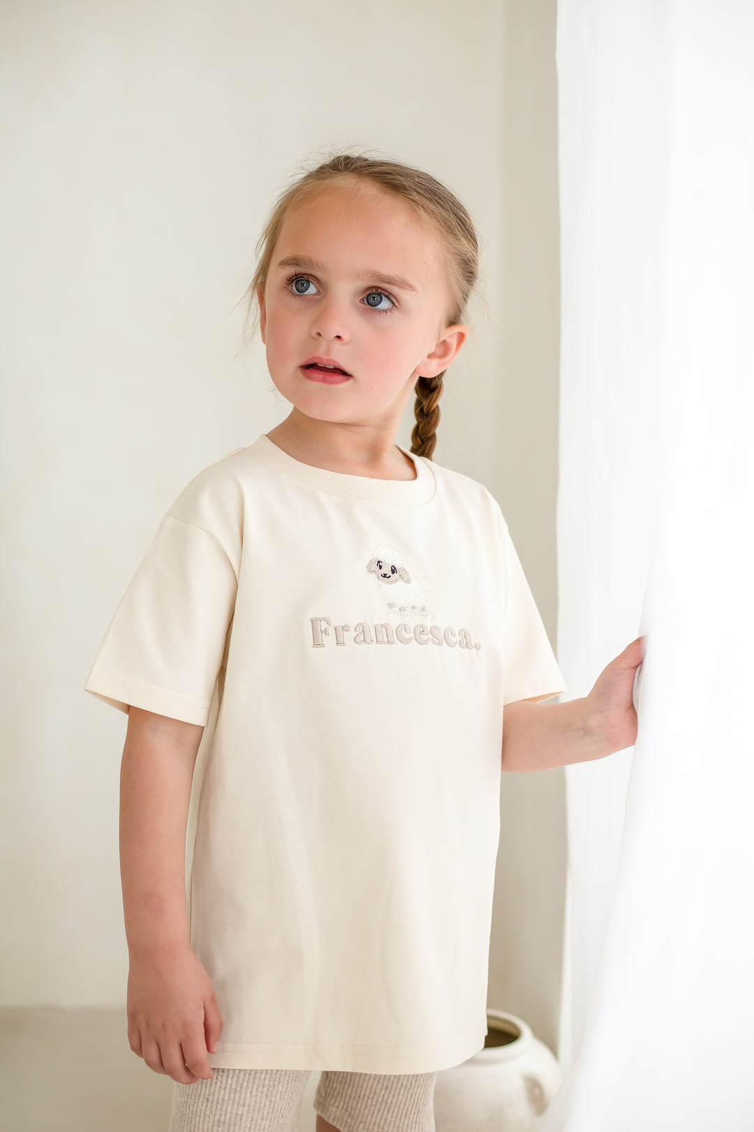 Sheep Name Premium Tshirt - Embroidered