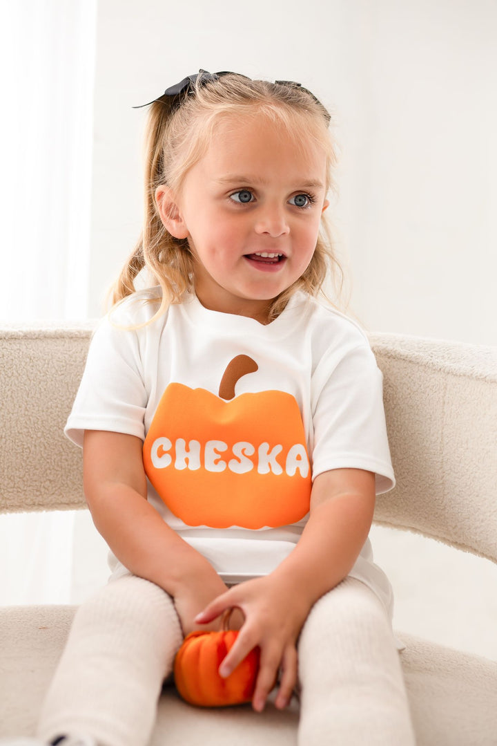 Pumpkin T-shirt - Bubble Print Name