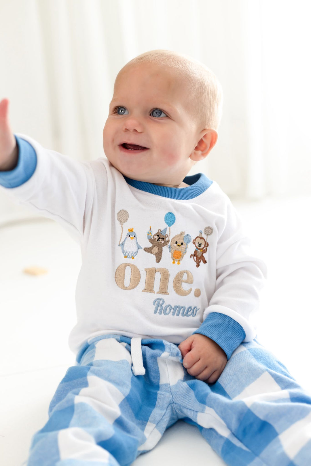 New Checked Birthday PJ Set