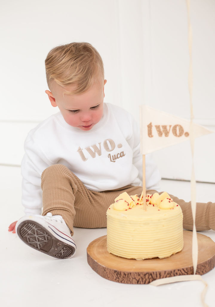 Name + Age Sweatshirt - Embroidery
