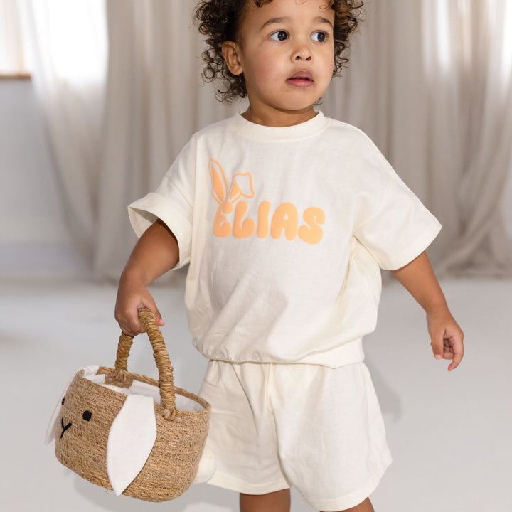 Vanilla Easter Name Indi Elle Short Set - Bubble Print