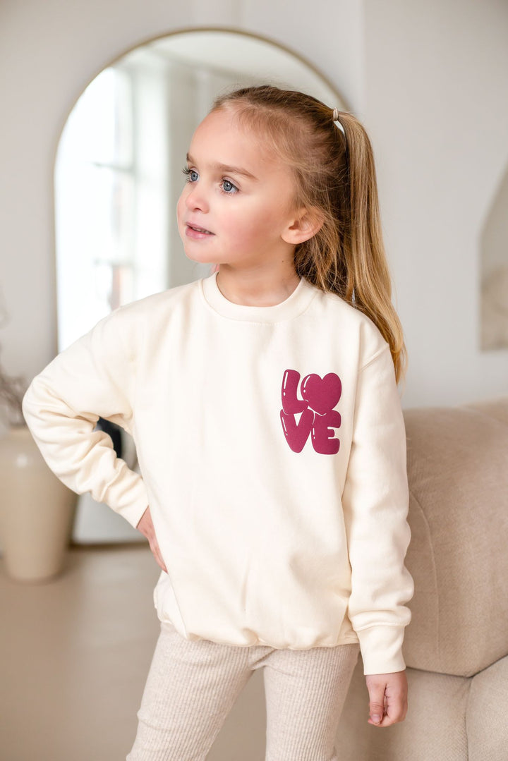 Vanilla Little Valentines Sweatshirt - Bubble print