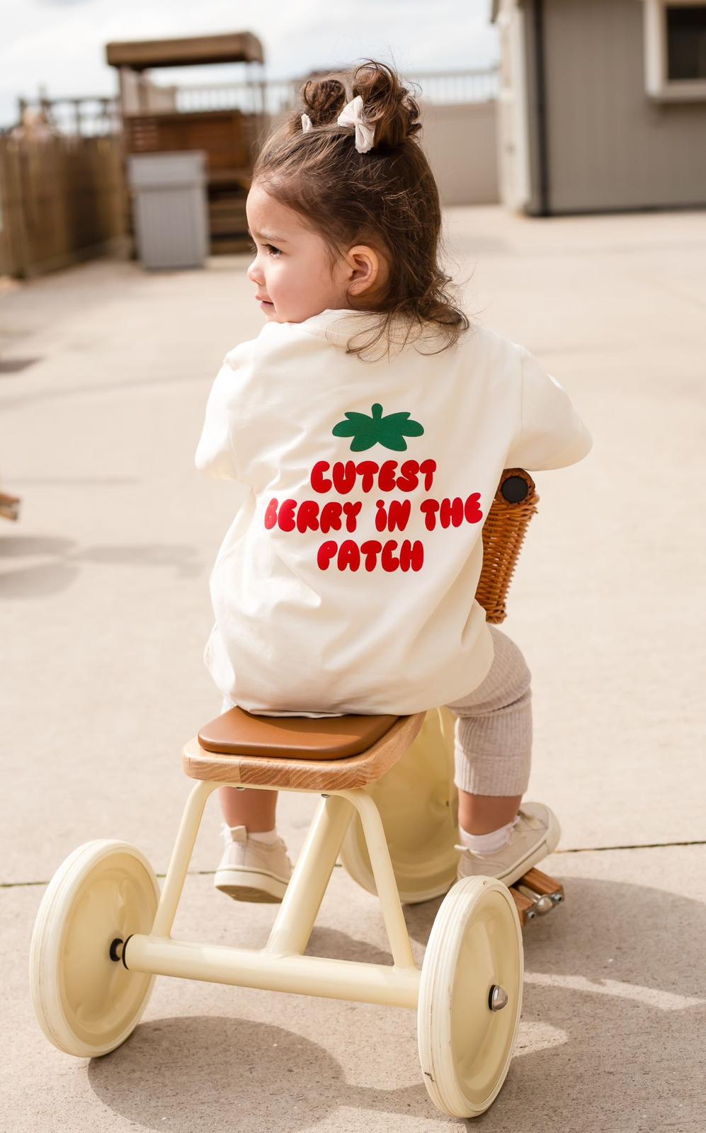 Strawberry Picking Tshirt - Bubble Print