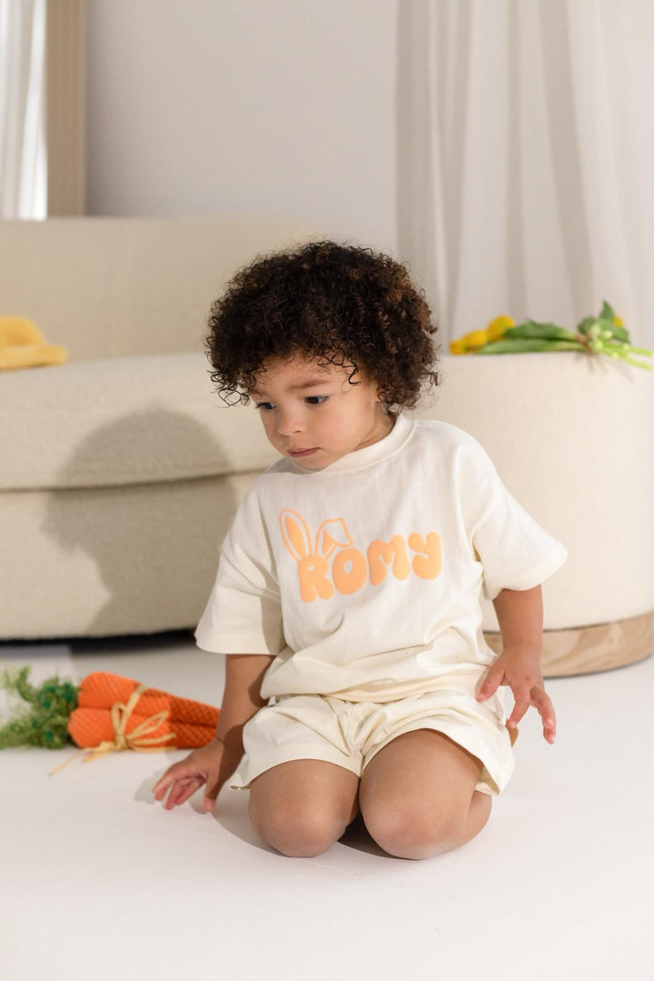 Vanilla Easter Name Indi Elle Short Set - Bubble Print