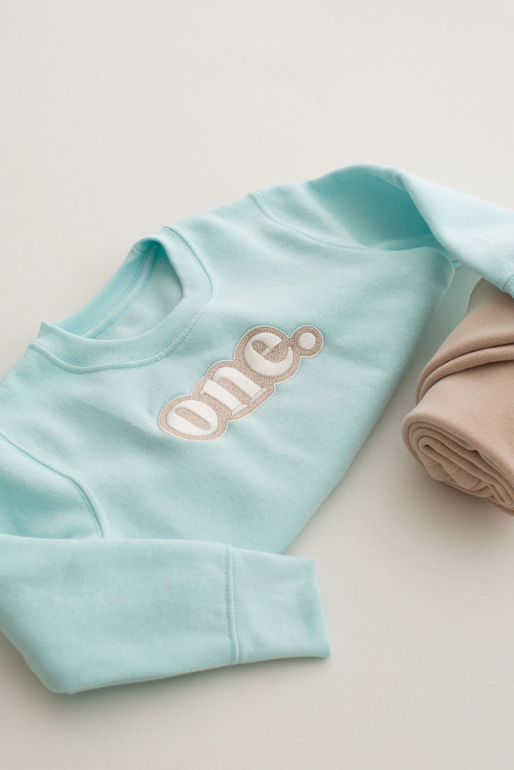 Pastel Bubble Birthday Age Sweatshirt - Embroidery