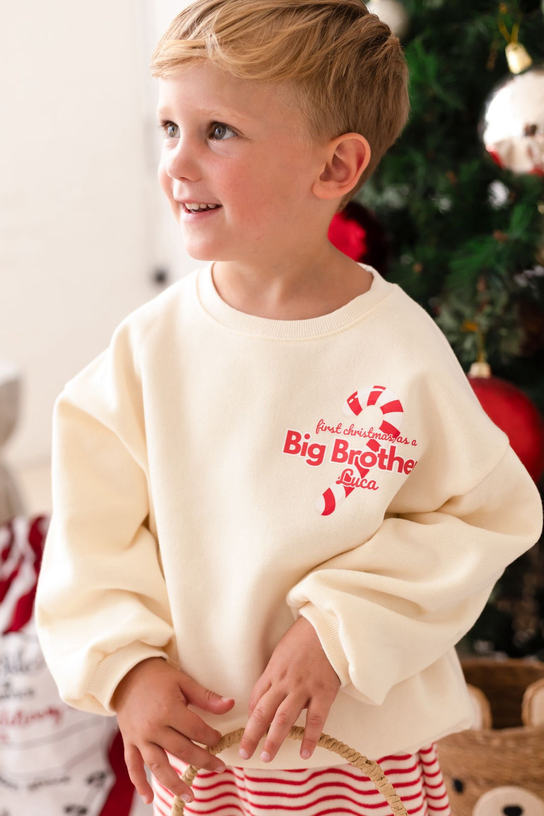 Candy Cane BIG BROTHER Jumper - Print
