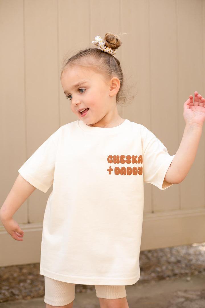 New Style Vanilla Personalise Team Tshirt - Bubble Print