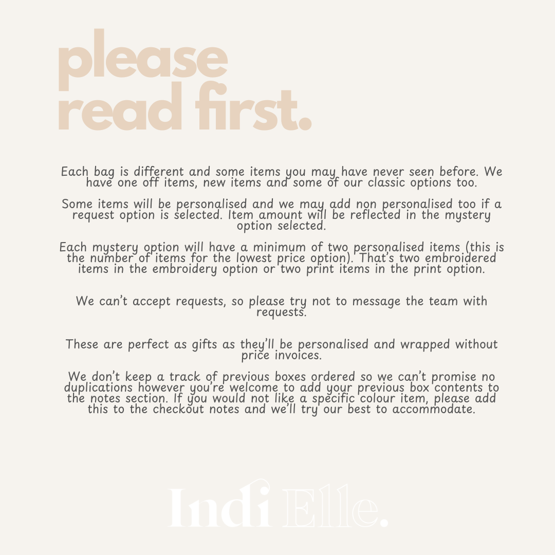 ADULT - Embroidery - Mystery Bag/Box