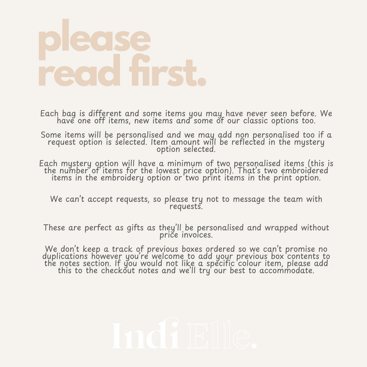 ADULT - Embroidery - Mystery Bag/Box