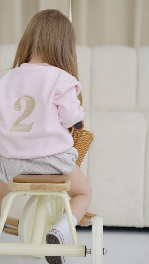 Two side Name is Age Sweatshirt - Embroidery