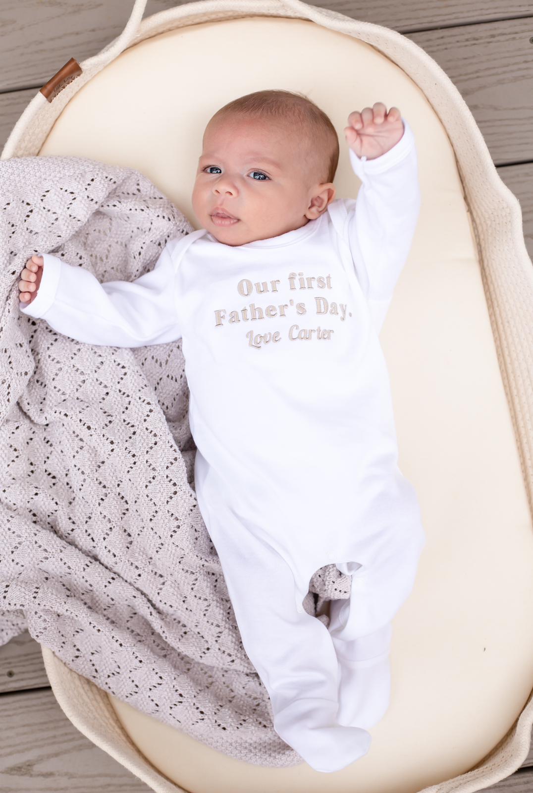 First Father's Day Outfit - Embroidered