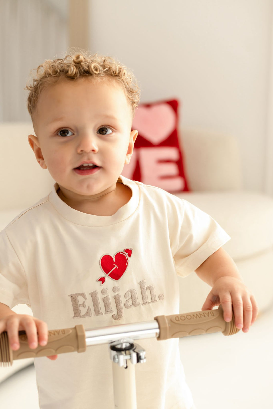 Personalised Childrens Vanilla Love Tshirt - Embroidered