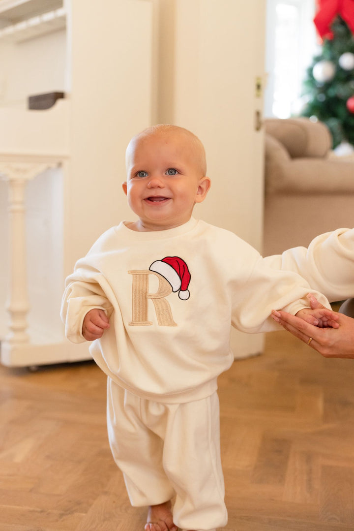 Santa's Hat Initial Personalised Tracksuit - Embroidered