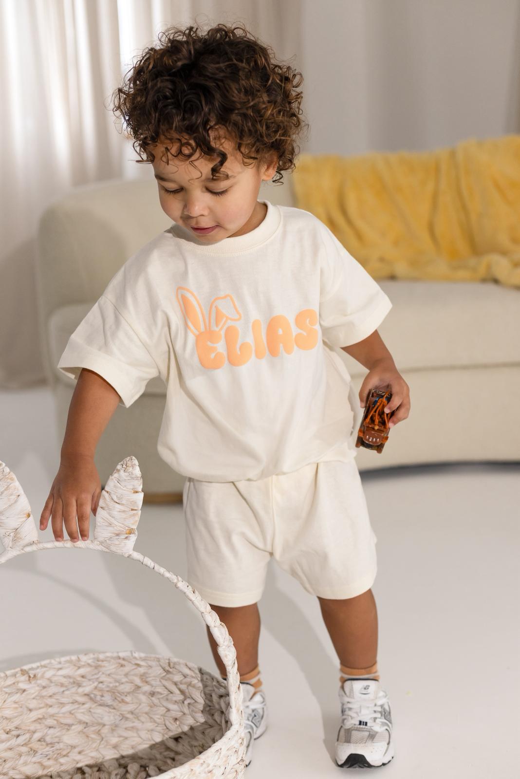Vanilla Easter Name Indi Elle Short Set - Bubble Print