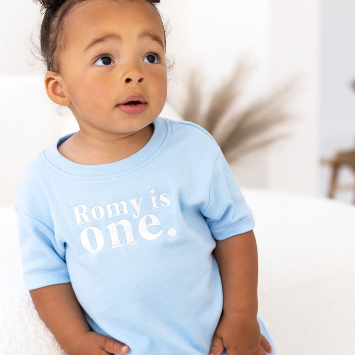 Birthday Name is Age Short set - Embroidered