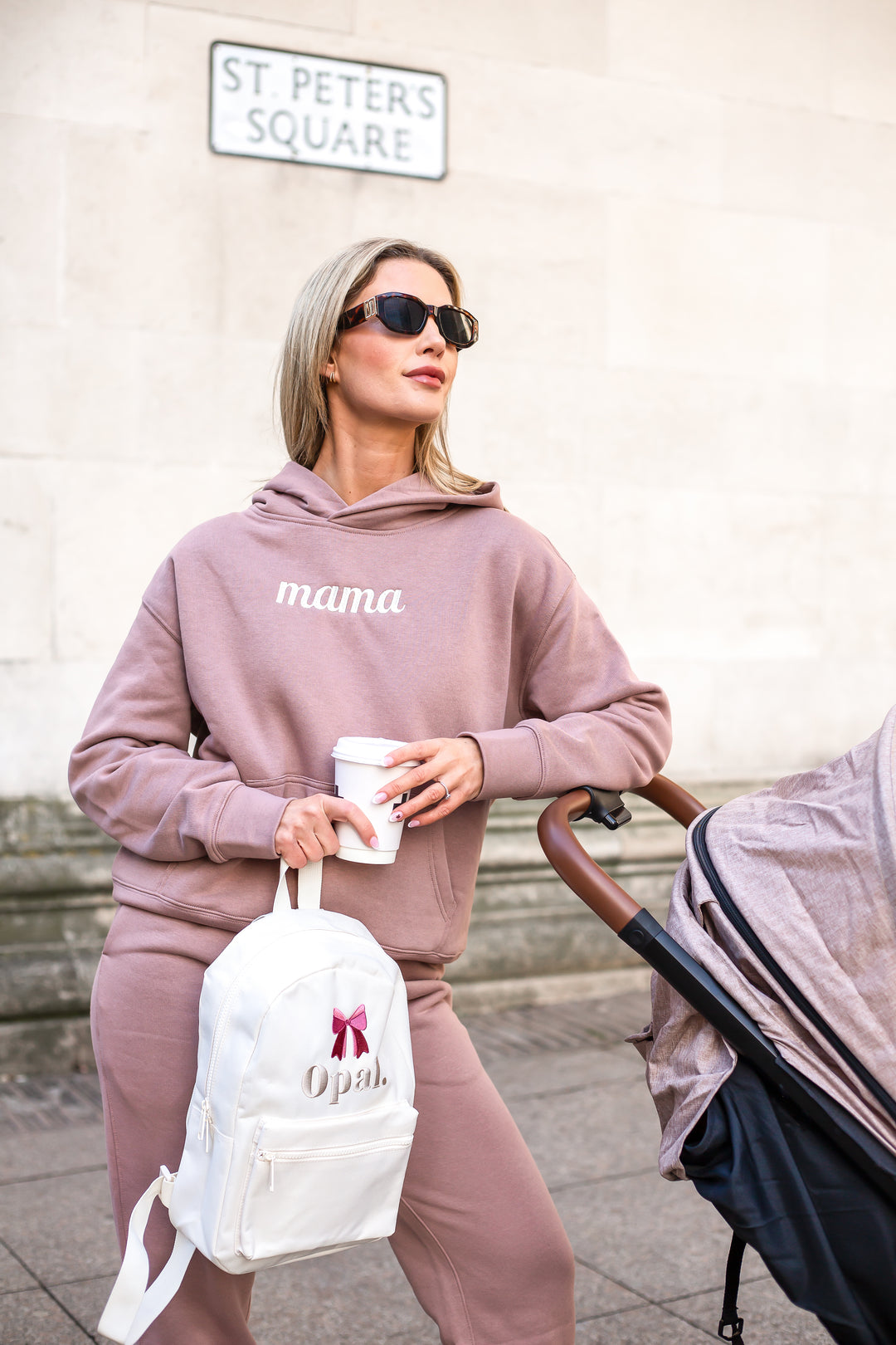 The mama Hoodie - Embroidery (Dolce Mauve)