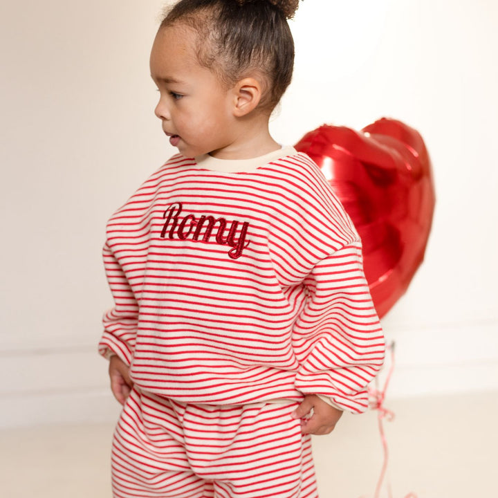 Oversized Name Stripe Tracksuit - Embroidered