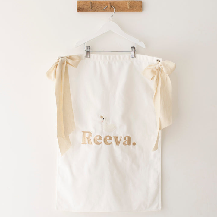 Swan Name Wall Banner - Embroidered