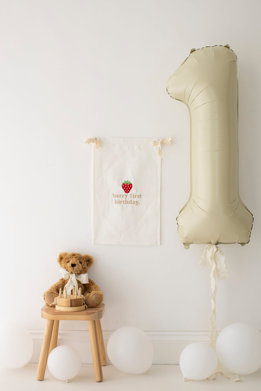 Berry Birthday Banner - Embroidered