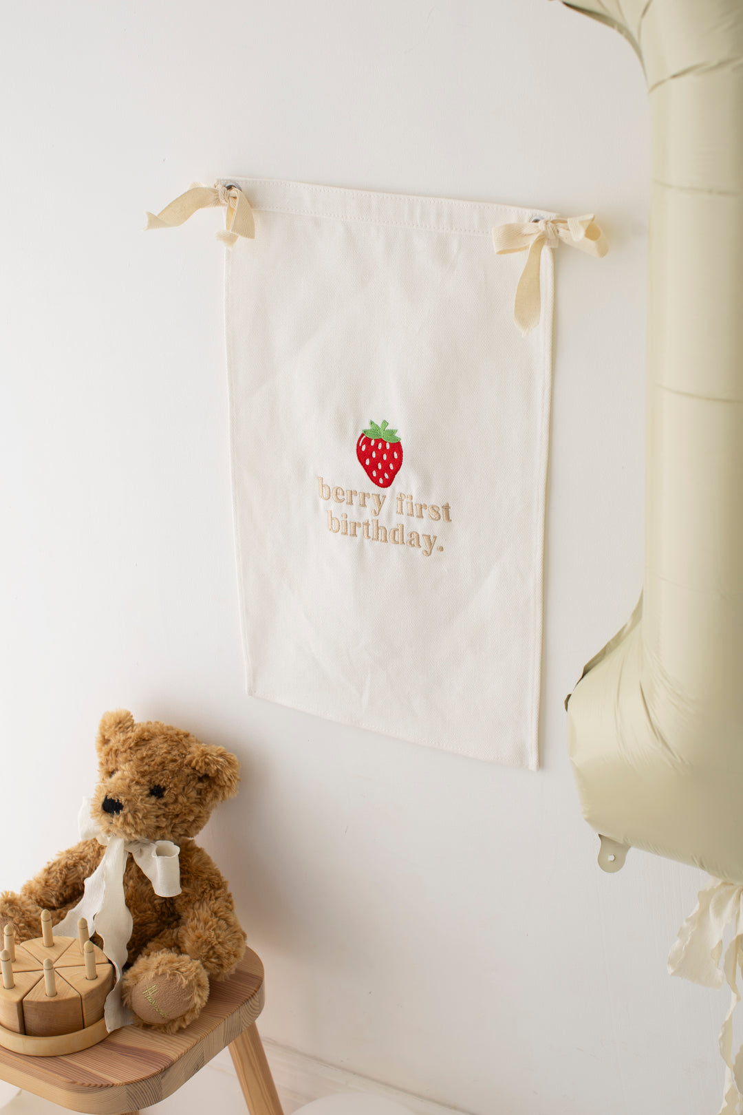 Berry Birthday Banner - Embroidered
