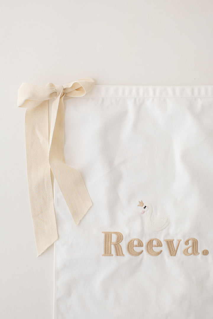 Swan Name Wall Banner - Embroidered