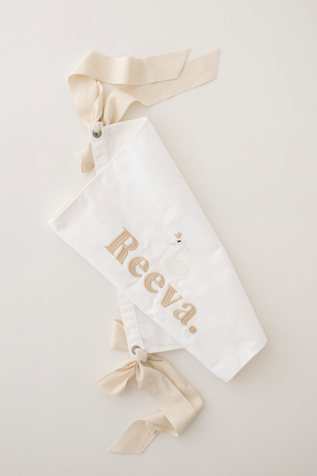 Swan Name Wall Banner - Embroidered