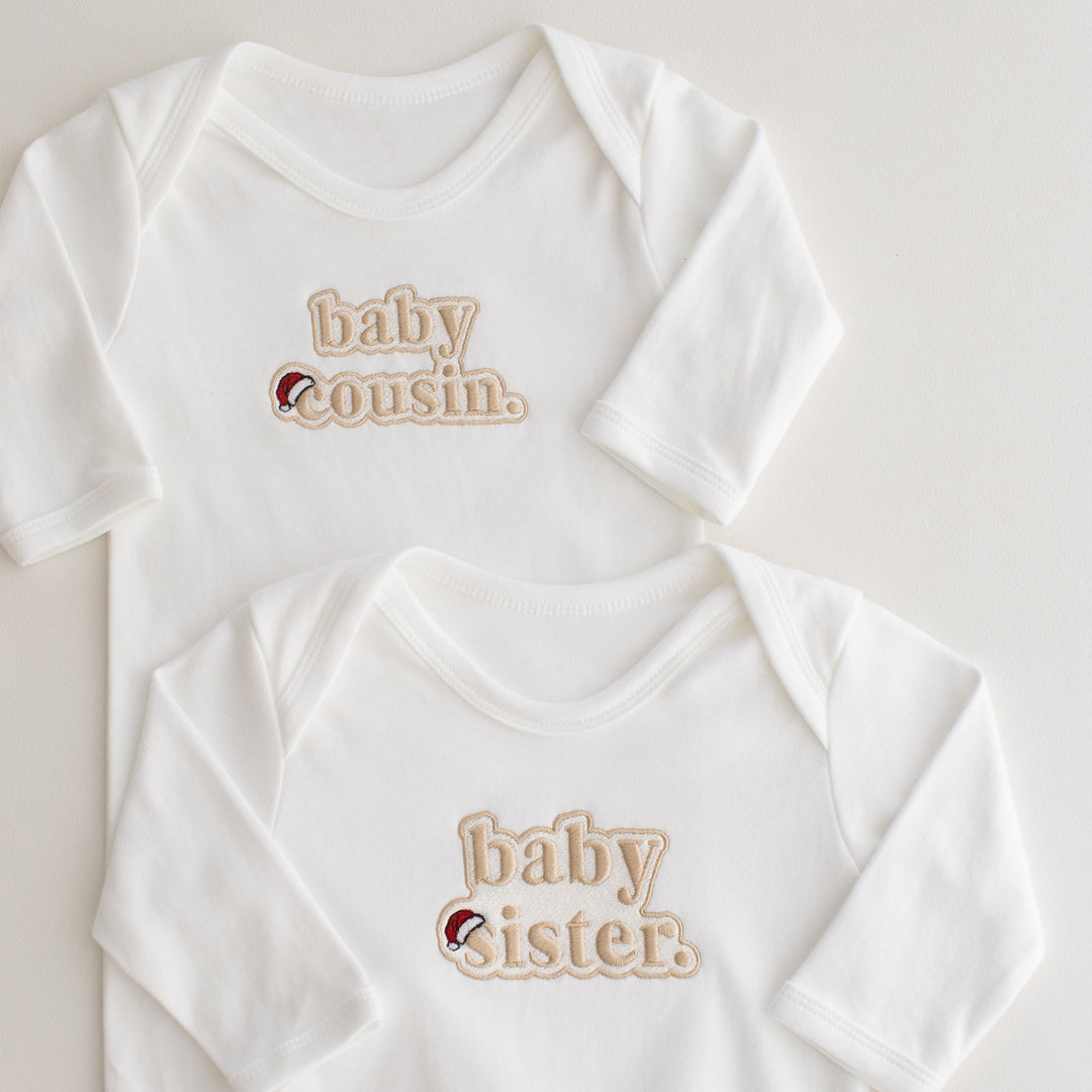 Christmas Inspired Baby Family Rompersuit - Bubble Embroidered