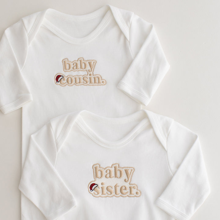 Christmas Inspired Baby Family Rompersuit - Bubble Embroidered