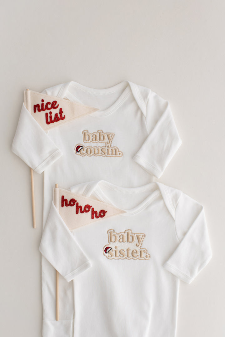 Christmas Inspired Baby Family Rompersuit - Bubble Embroidered